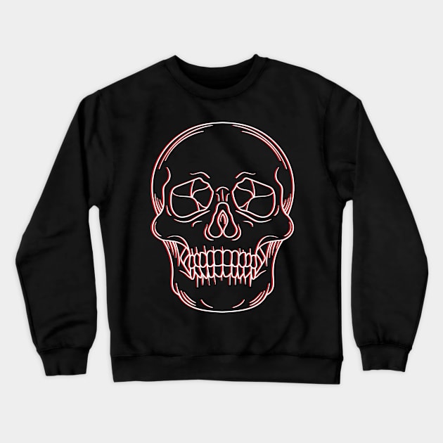 Dark Skull Crewneck Sweatshirt by Cryptocactos 